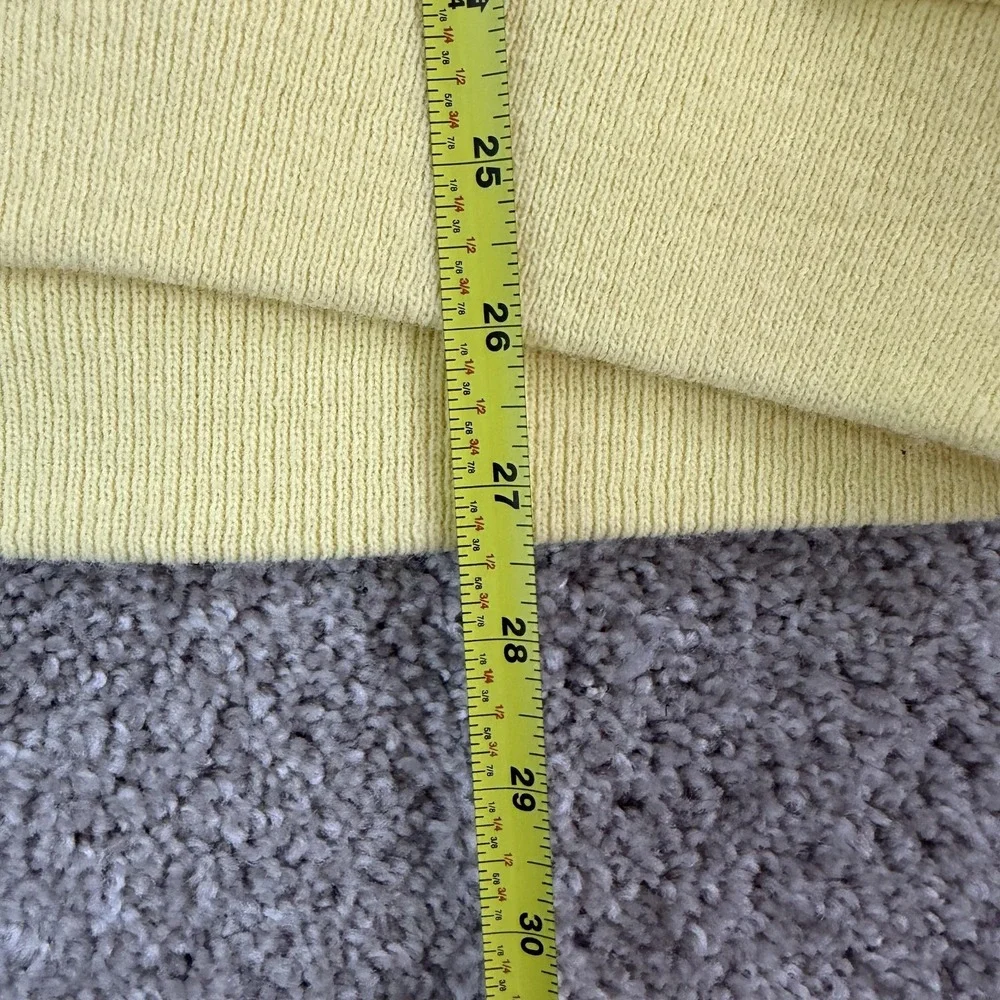 Vintage Izod Sweater Mens XL Yellow Tight Knit Button Cardigan Crest Logo USA